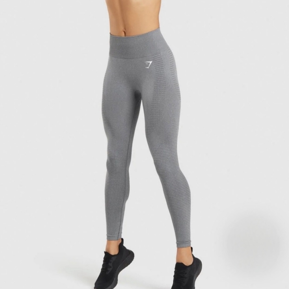 Gymshark Women's Large Vital Seamless 2.0 Smokey Grey Marl Leggings